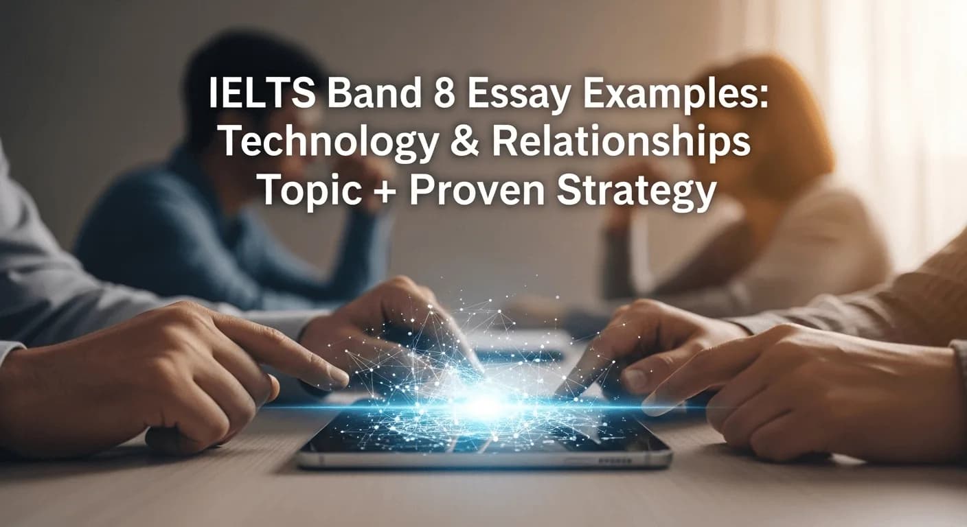 IELTS Band 8 Essay Examples: Technology and Relationships Topic plus Proven Strategy