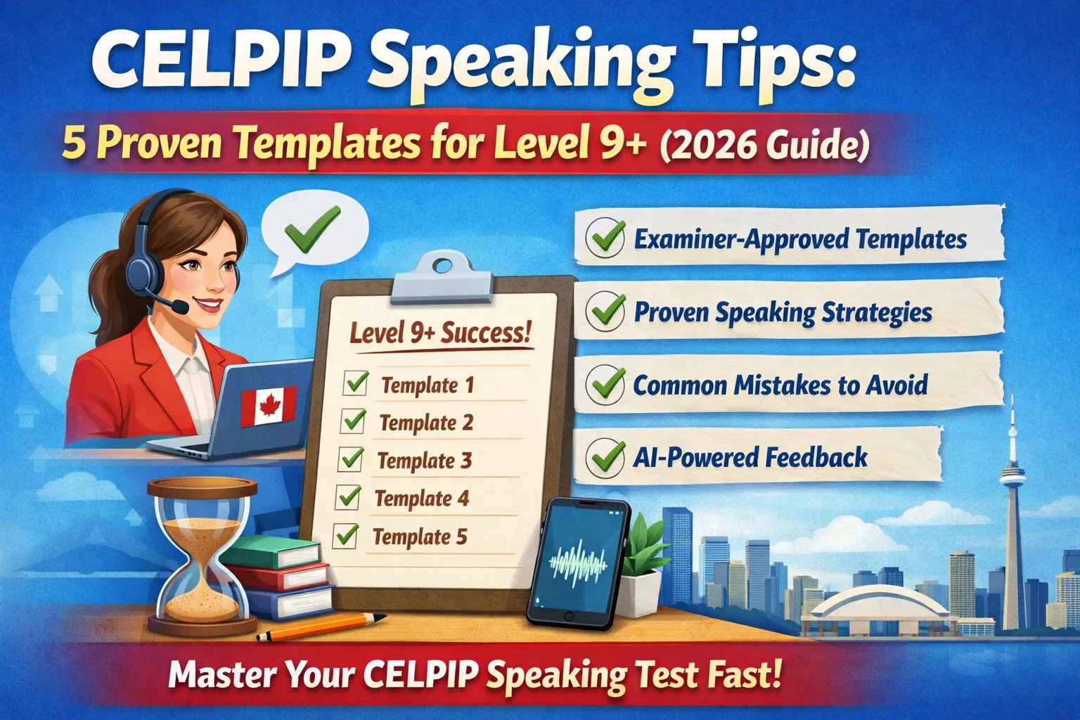 CELPIP Speaking Tips: 5 Templates for a Level 9+
